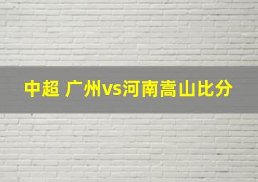 中超 广州vs河南嵩山比分